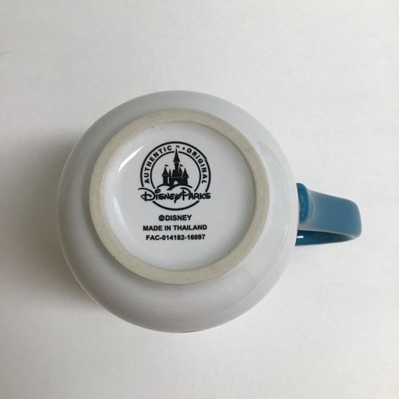 Disney Parks Cinderella Coffee Mug Jaq Gus Animated Cartoon White Teal Tea Cup - Picture 5 of 11